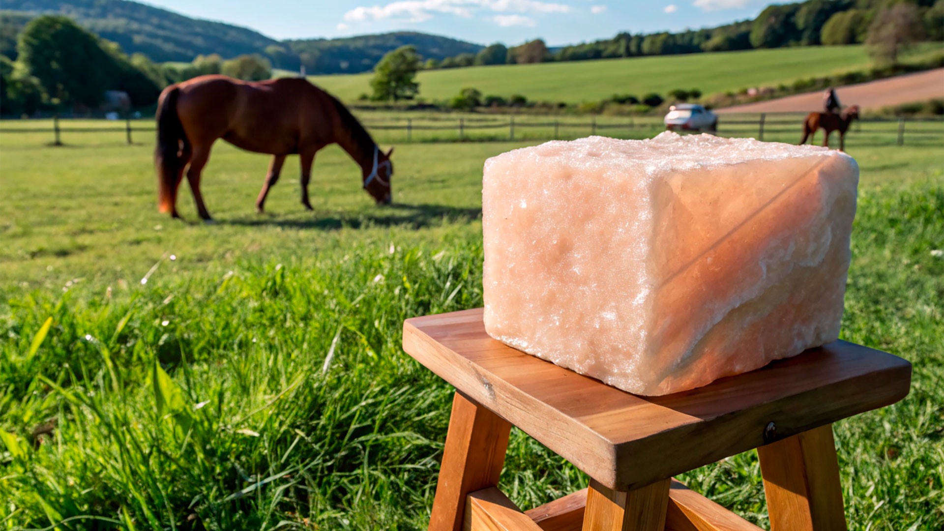 What is the purpose of salt licks for horses?